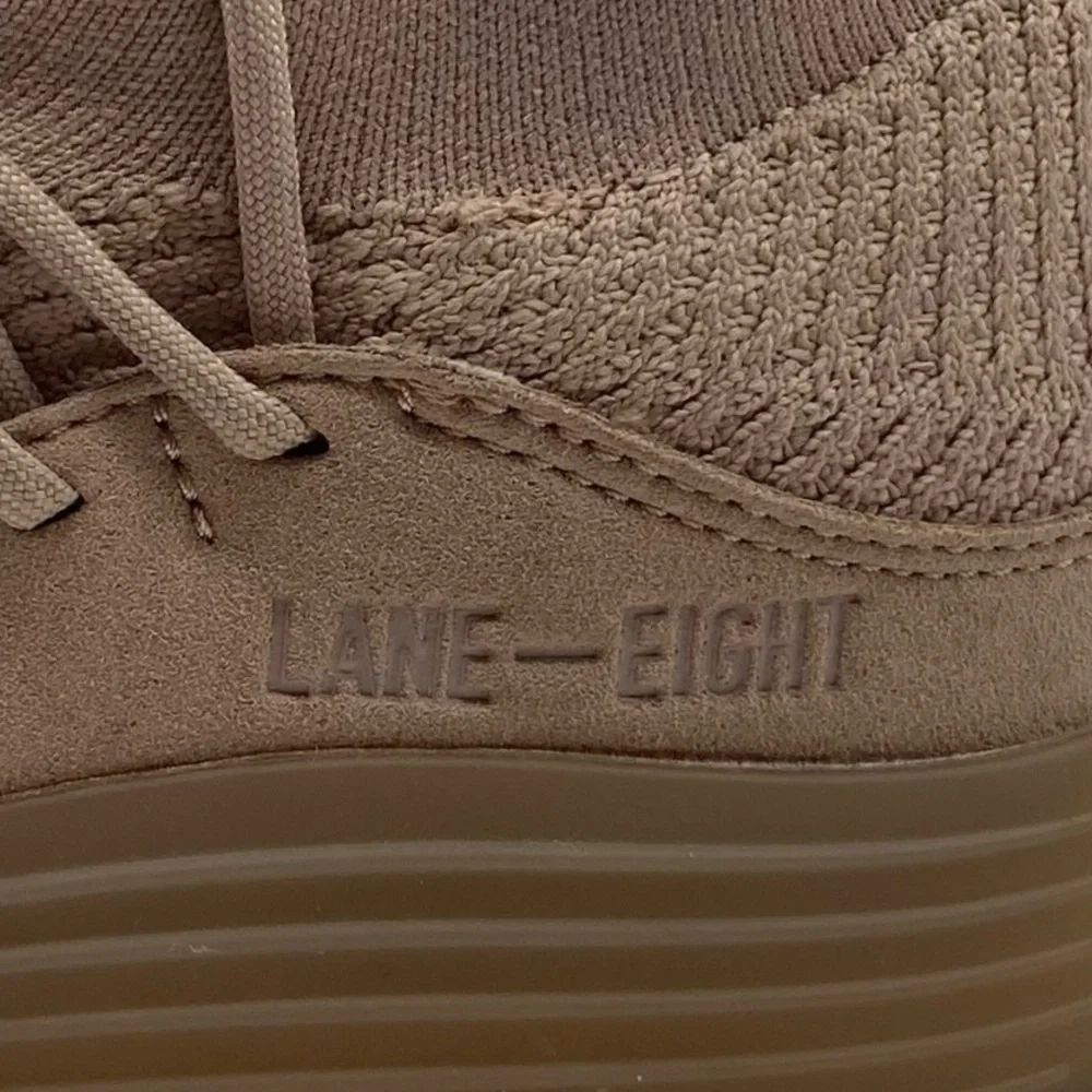 Lane Eight Mens Shoes 9 Trainer AD 1 Dusty Taupe Brown Low Top Athletic Sneakers - Picture 3 of 12